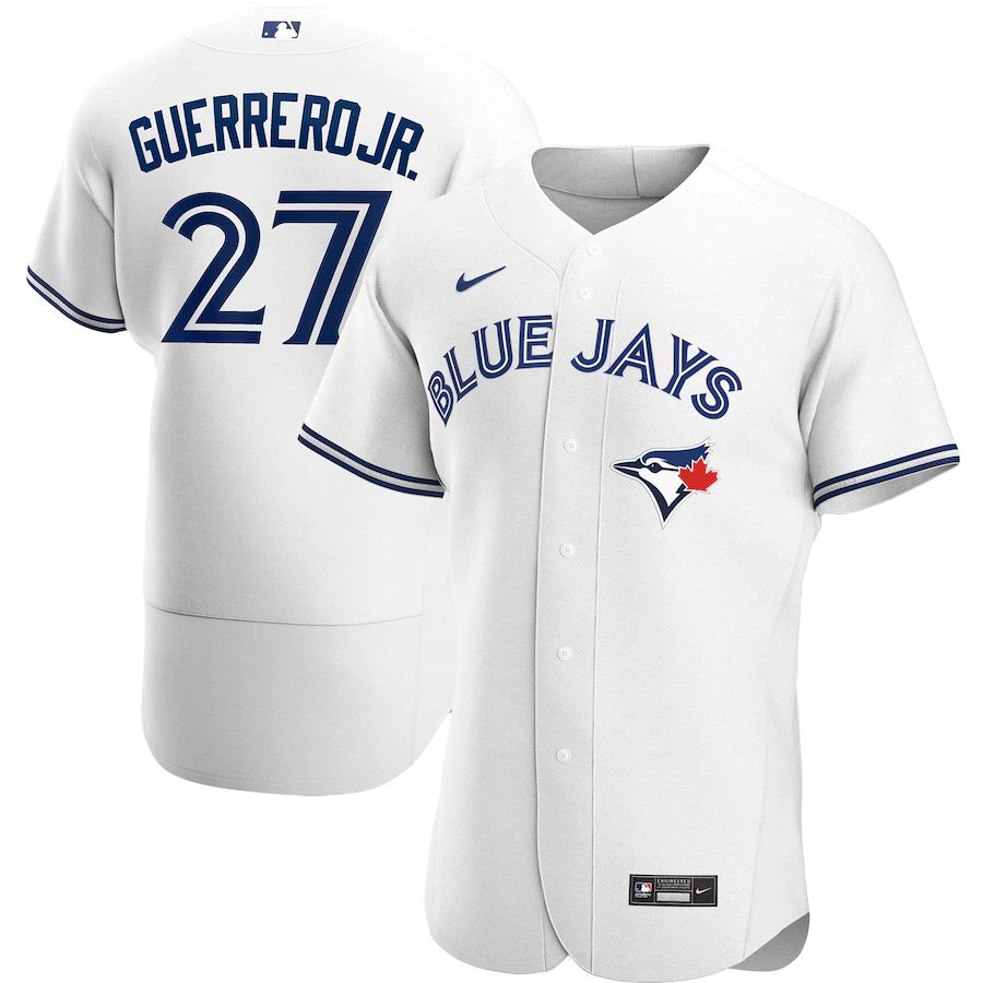 Mens Toronto Blue Jays #27 Vladimir Guerrero Jr. Nike White Home Authentic Player MLB Jerseys->toronto blue jays->MLB Jersey